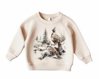 Retro Pheasant Kids Sweatshirt Vintage US Wildlife Bird