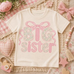 Big Sister Little Sister Matching Shirt Set Sibling Outfit