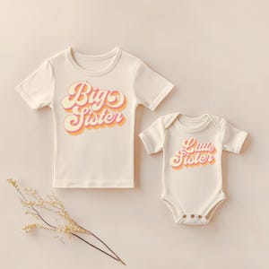 Big Sister Little Sister Set – Minimal Retro Sibling Outfits