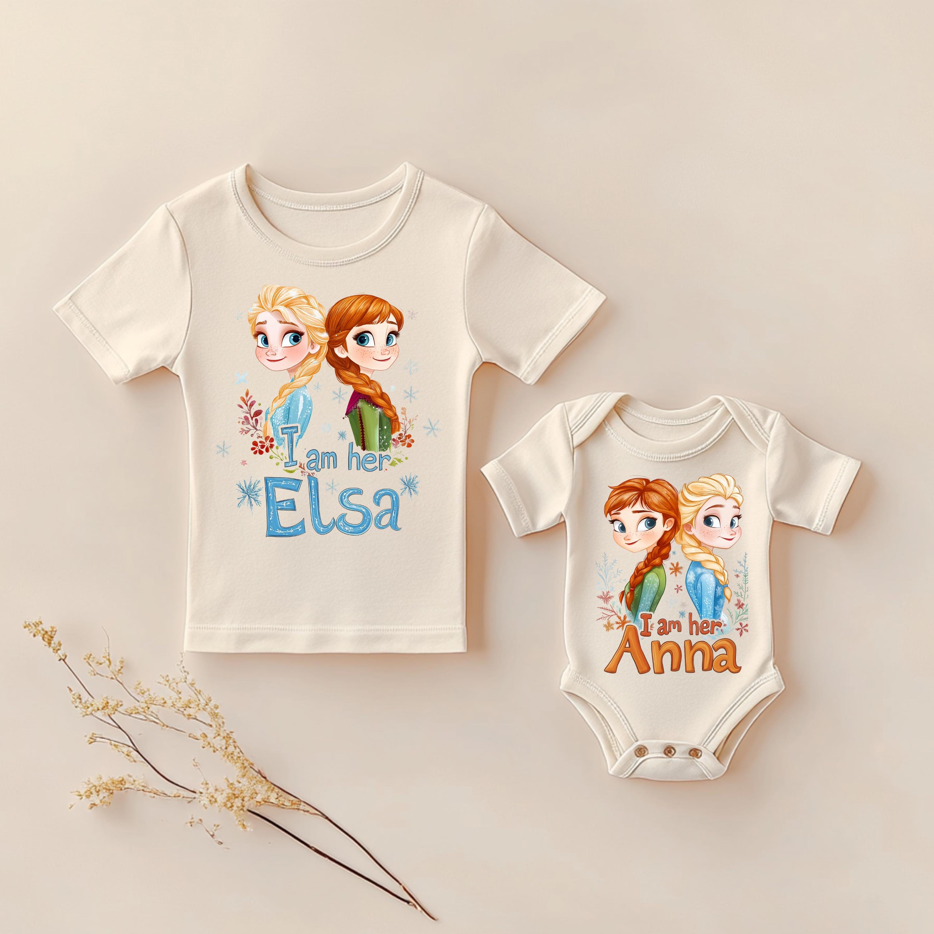 I Am Her Elsa Shirt I Am Her Anna Bodysuit Frozen Outfit Israel