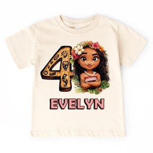 Moana Birthday Shirt – Personalized Girl Tee