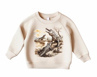 Retro Alligator Kinder Sweatshirt Vintage Wildtiere
