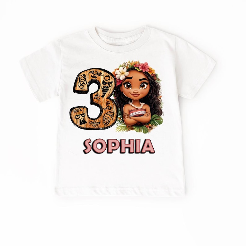 Moana Birthday Shirt – Personalized Girl Tee