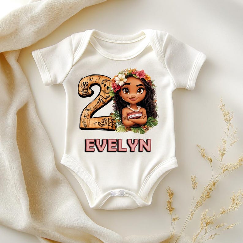 Moana Birthday Shirt – Personalized Girl Tee
