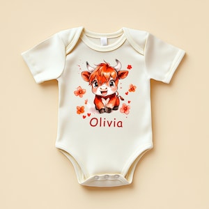 Personalisierte Baby Kuh Body