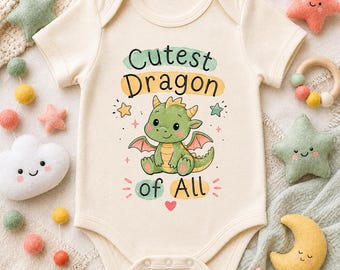 Cutest Dragon of All Onesie®, Baby Shower Gift, Newborn Outfit