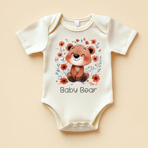 Baby Bear Onesie: 100% Cotton Newborn Bodysuit