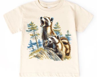 Retro Raccoons Kids T-Shirt Vintage Wildlife