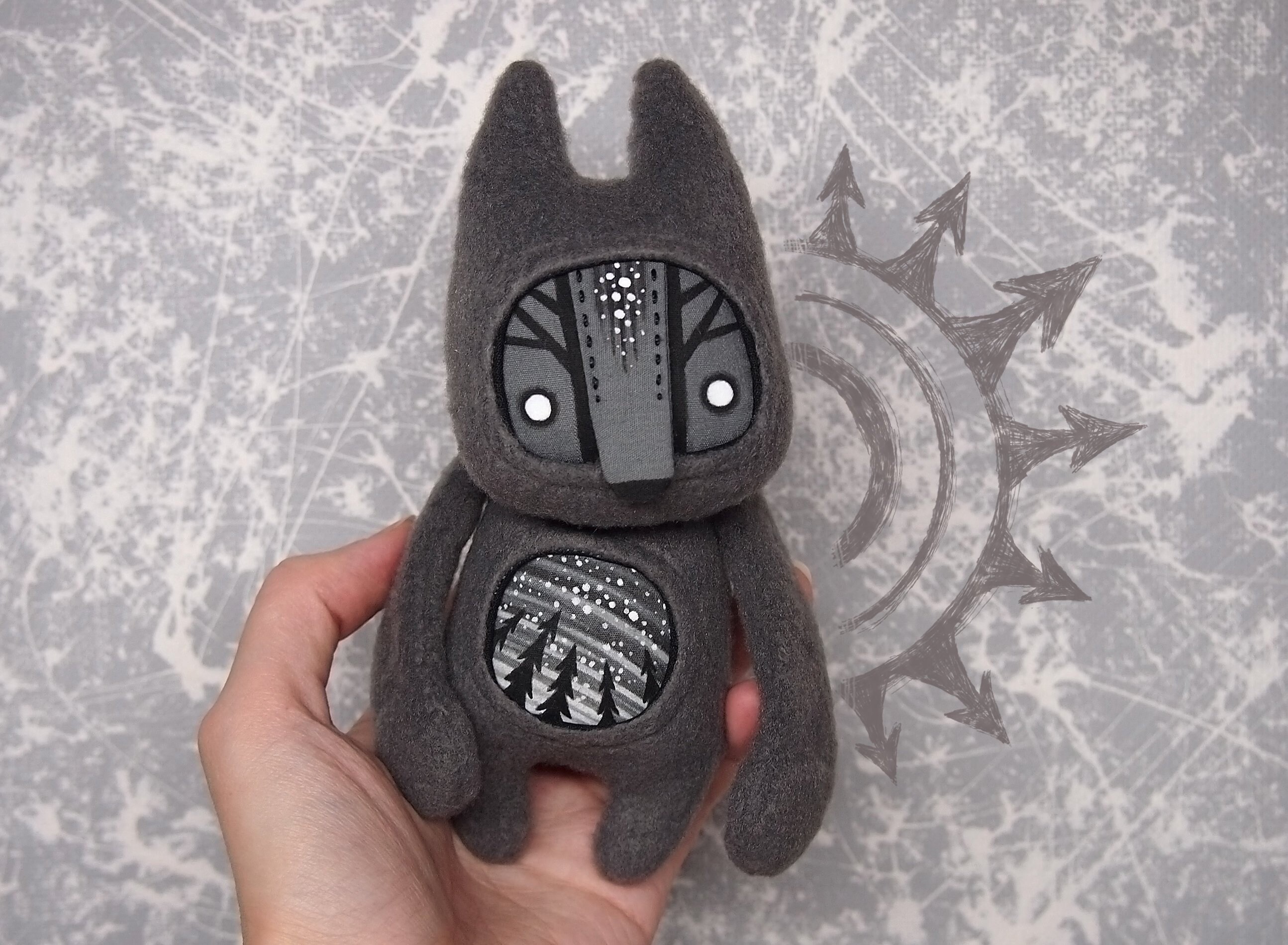 small wolf plush