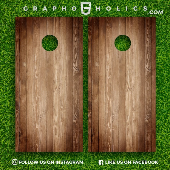 Set of 2 High Quality Laminated Cornhole Boards Wraps 24x48 inch\u2013 Unique Designs Your Family Name #2 /& US Flag Background Custom Graphics
