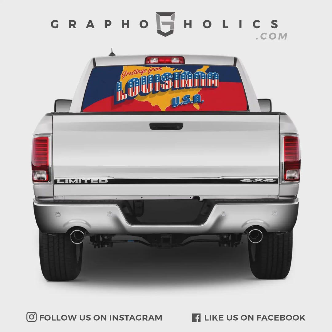 High Quality Pick-up Truck Perforated Rear Window Sticker / View ...