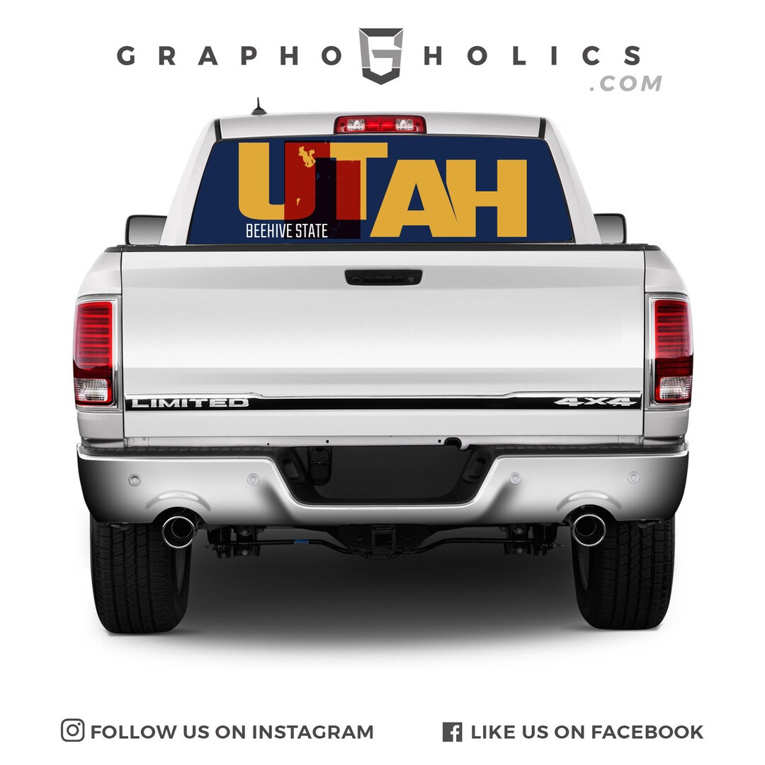 Uth Window Sticker High Quality Pick-up Truck Perforated Rear Window Sticker / View ...