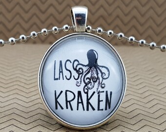 Spruchkette by Perletta 'Lass Kraken' handmade individualisierbar Geschenke Meer Welle Anker