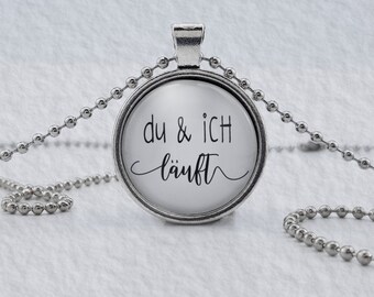 Spruchkette by Perletta 'Du Ich läuft' handmade individualisierbar Geschenke Liebe Freundschaft