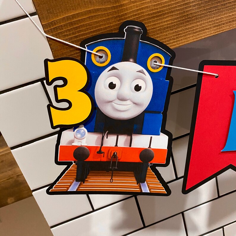 Thomas the Train Banner Thomas and Friends Birthday banner Etsy