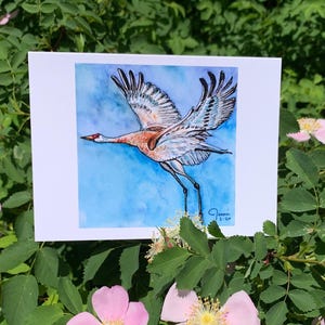 Sandhill Crane Greeting Card—Blank Inside for Your Custom Message