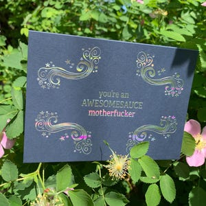 Carte typographique MF Sparkly Awesomesauce — Intérieur vierge pour un message personnalisé