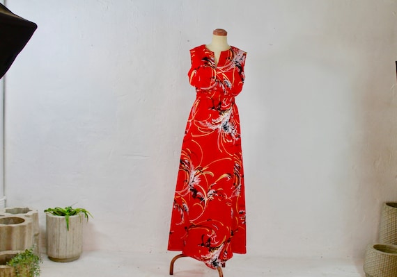 60s 70s Vintage Hawaiian Dress