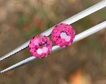 Natuurlijke granaat rond paar 5,8 mm / 1,6 Ct unieke bijenkorf gesneden / voetbal gesneden losse edelstenen voor hedendaagse oorbellen