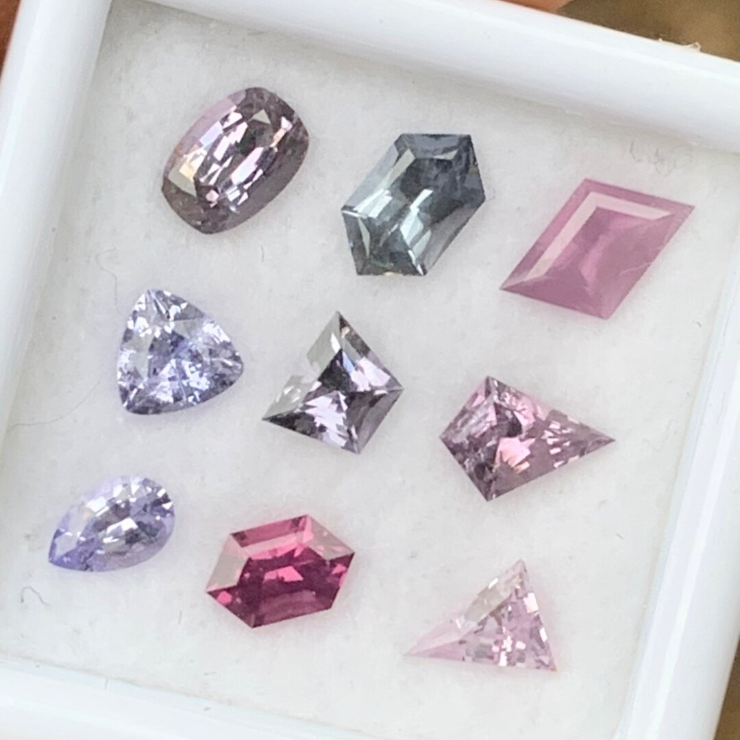 Natural Spinel Geometric Shape Designs 2.40 Ct / 9 Stones Parcel of ...