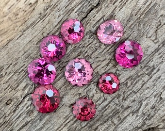 Garnet Rounds 3.9 - 5.3 mm Unique Beehive Cut/ Football Cut Loose Gem Parcel of 4.99 Ct / 9 Natural Gemstones For Fine Jewelry