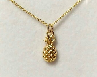 Multi Couches Femme Fashion Boho simple chaîne dorée Ananas Pendentif Choker neckl