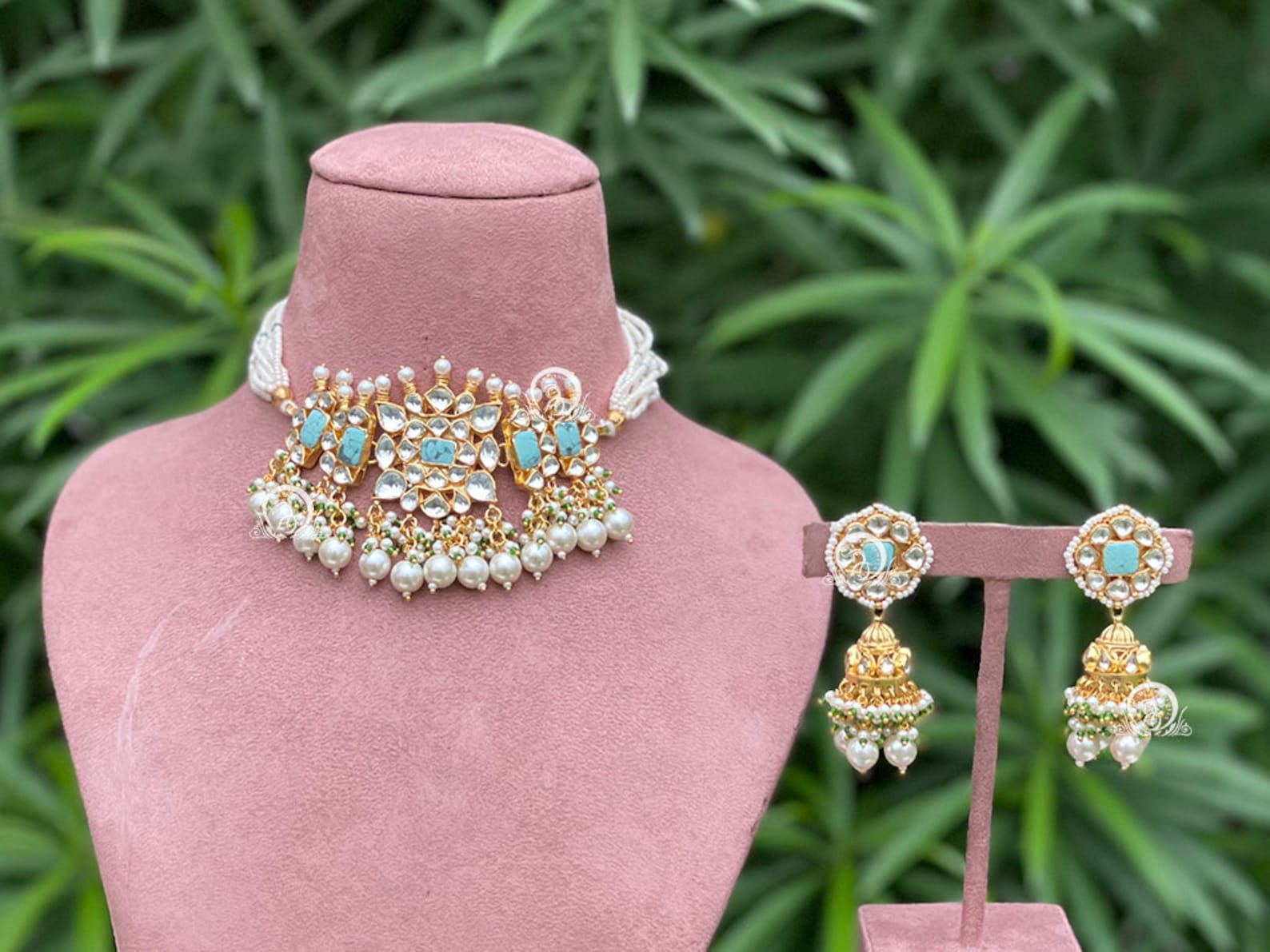 Kundan Traditional Choker Set With High Quality Stones Etsy