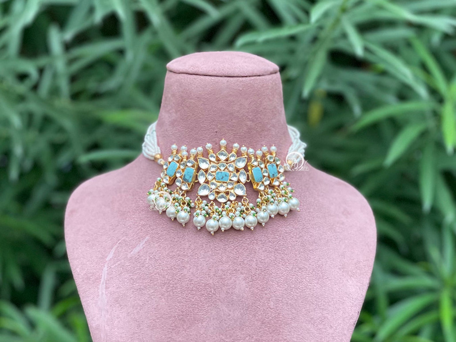 Kundan Traditional Choker Set With High Quality Stones Etsy