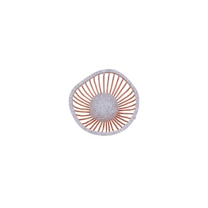 Rose gold ad adjustable ring, statement ring, cocktail ring,designer ring, diamond ring, cubic zirconia ring,american diamond ring