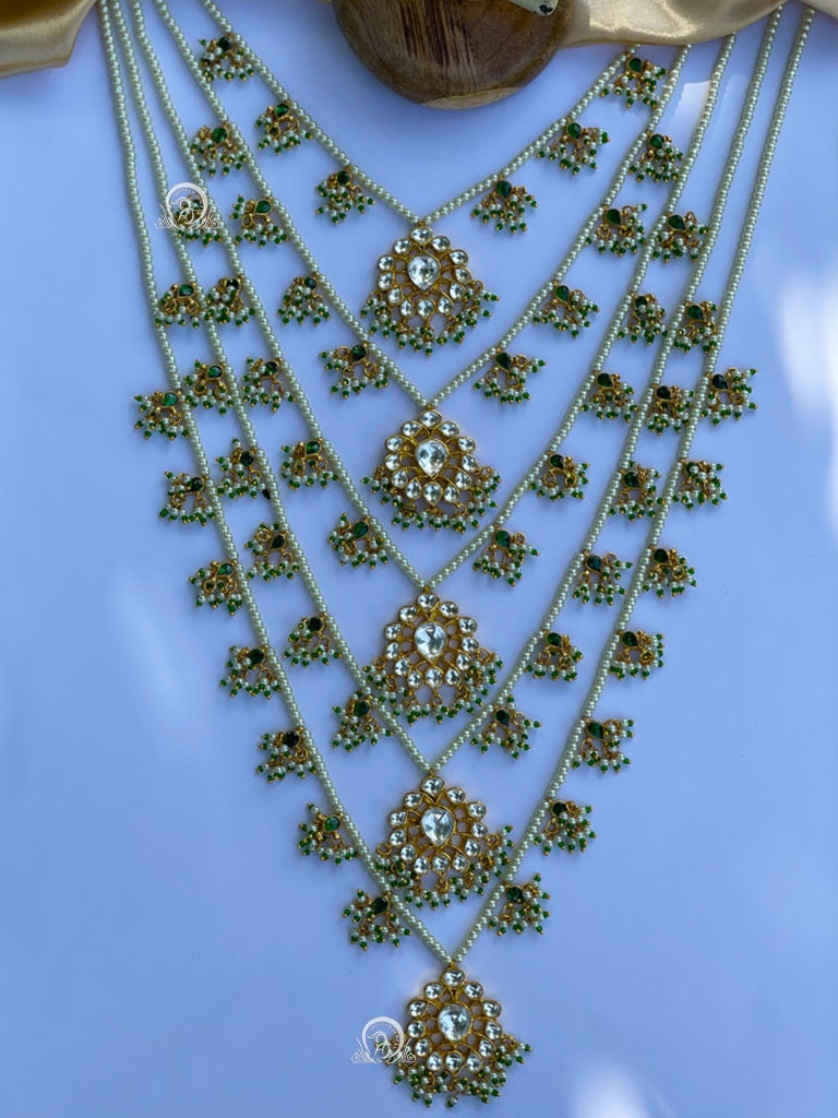 Kundan Raanihaar 5Lada With High Quality Kundan Etsy