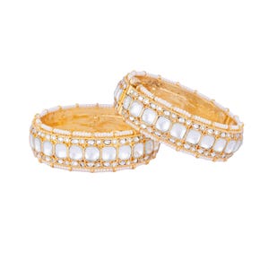 Kundan bangle set, gold plated kundan bangle handmade indian jewelry, festive wear bangles, kundan bangles, set of kundan handcrafted bangle