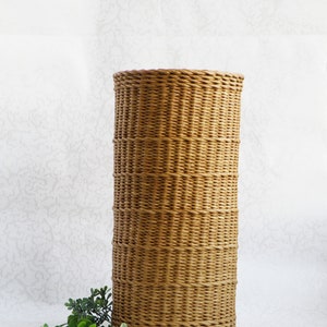 Modern style wicker floor vase for dried flowers Flowers wicker brown vases Decorative tall floor vase Rustic basket decor Country house image 5