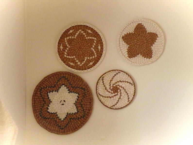 Round woven disc wall decor 16 Inches Discs African basket Etsy