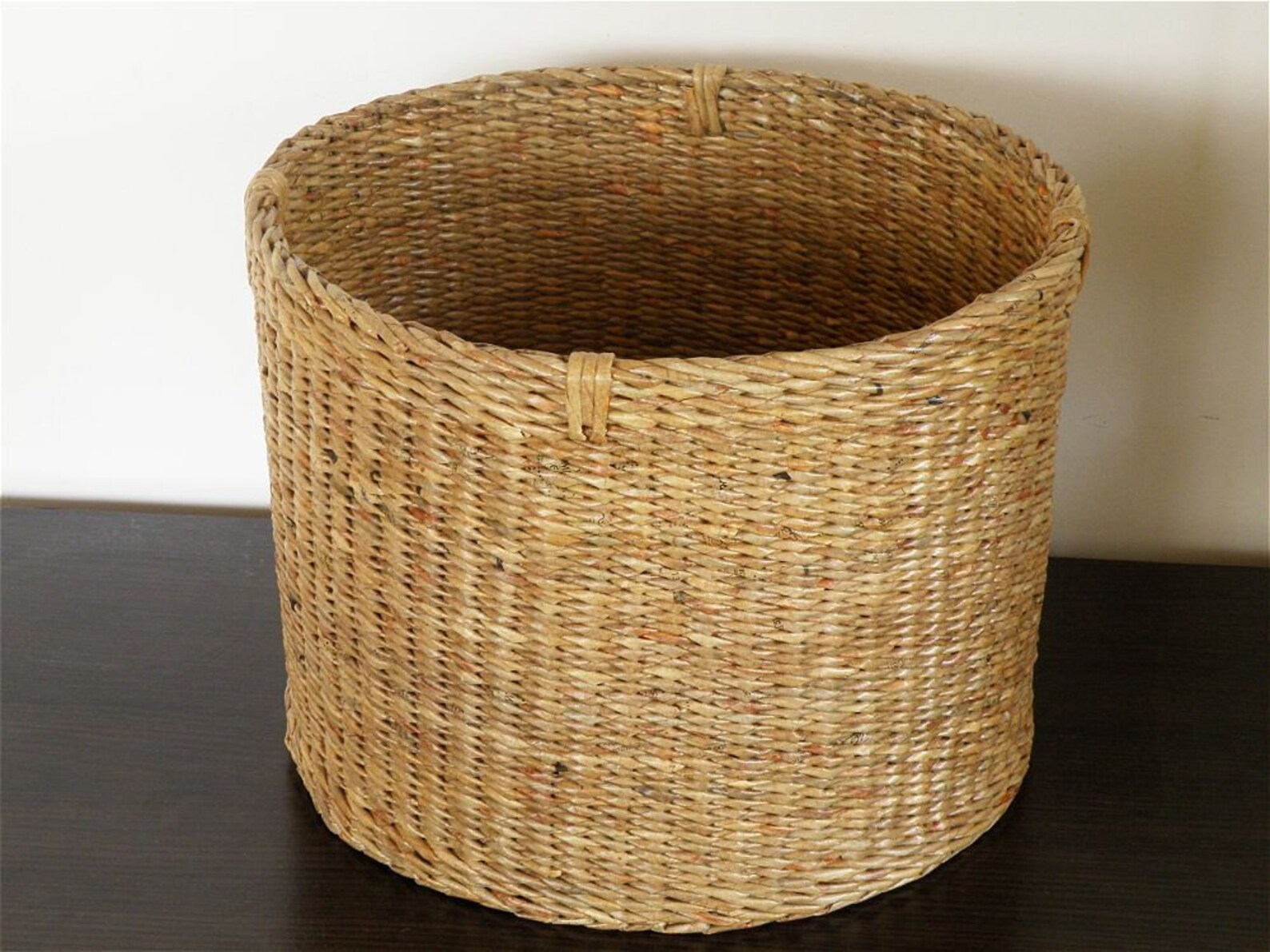 L Banana tree bark baskets Wicker brown storage basket Eco Etsy
