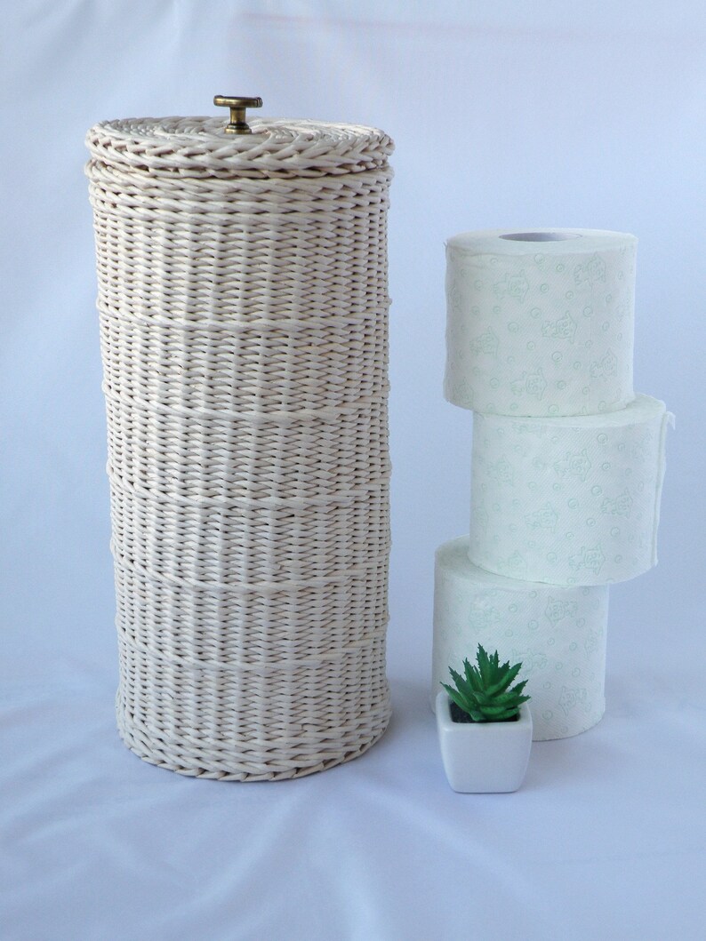 Cylinder Toilet Roll Holder Toilet Paper Storage Basket With Etsy