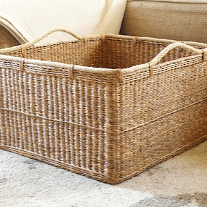 Large basket to store blankets new arrivals