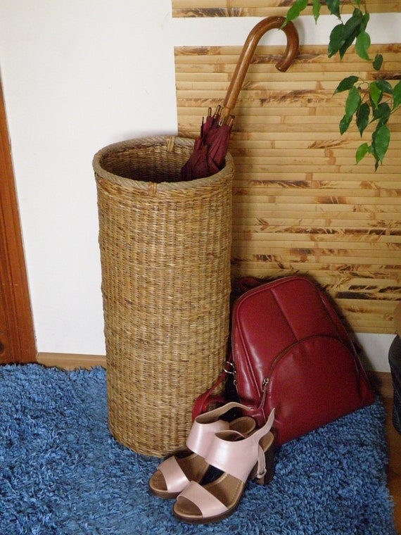 Umbrella stand Wicker umbrella holder Cane stand Stick stand Etsy
