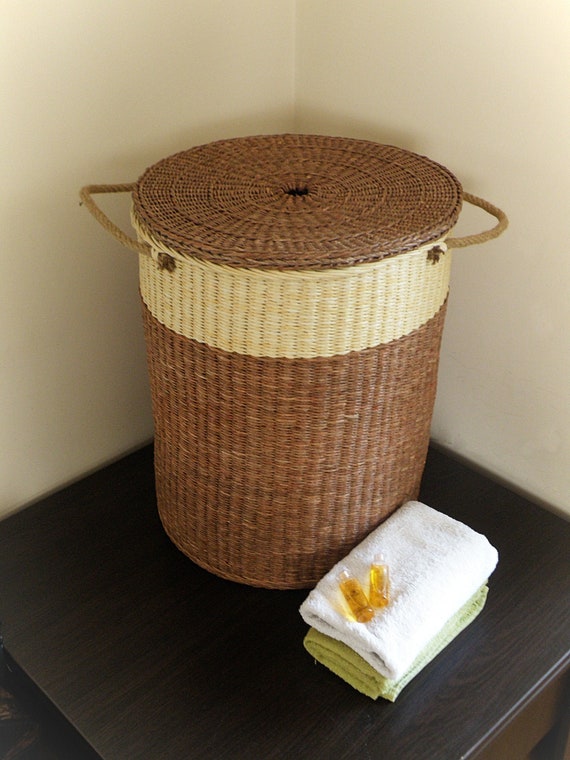 Large round basket for blankets sales