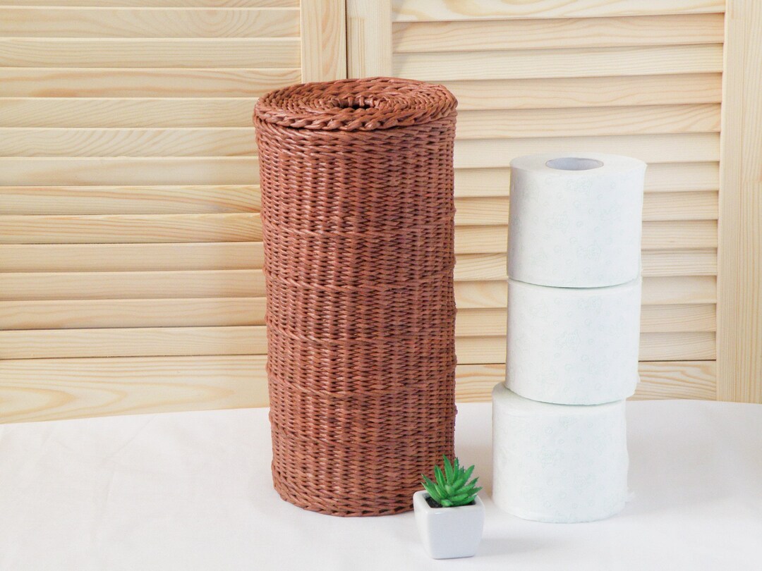 Bathroom Tissue Basket Toilet Paper Basket Primitive Style Etsy