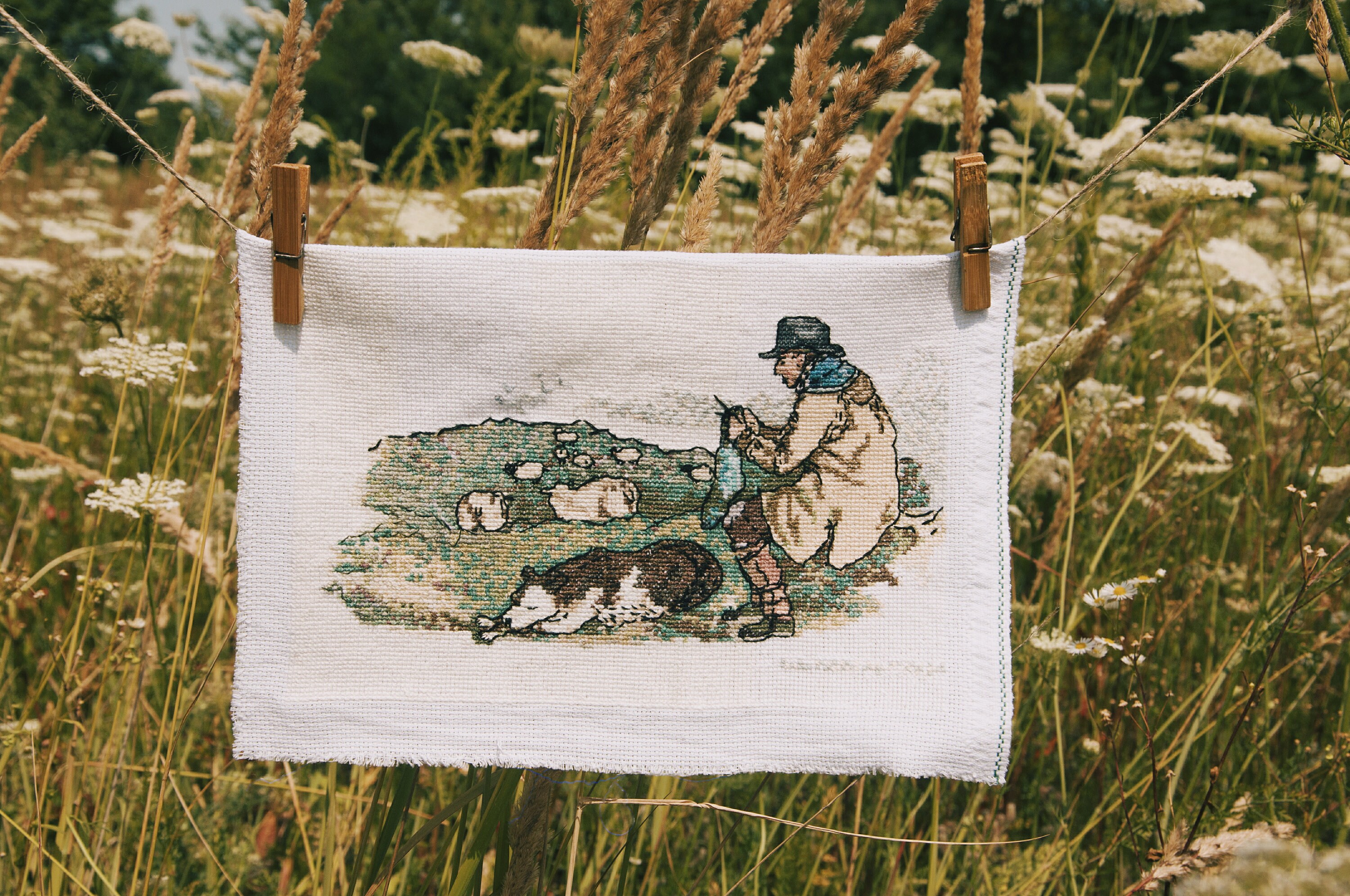 English Countryside Cross Stitch Pattern Scottish Cross Stitch Village Countryside Cross Stitch Pattern - 