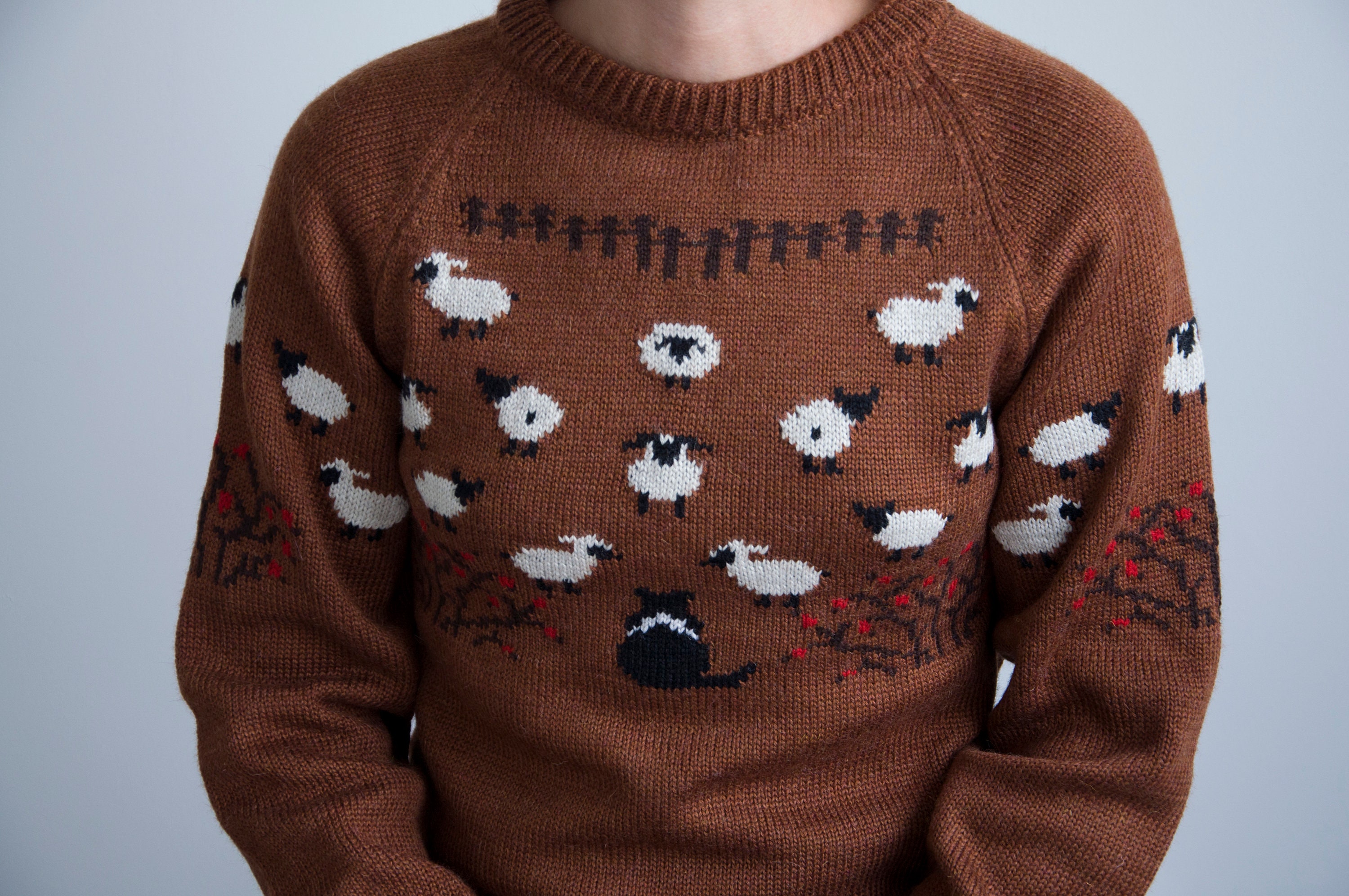 zara sheep sweater blue