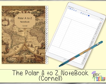 Polar A to Z Digital Notebook for GoodNotes (Cornell)