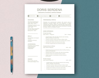 Modern Resume Template | 2026 Professional CV for Affinity - Publisher - 2 | Cover Letter is Included |