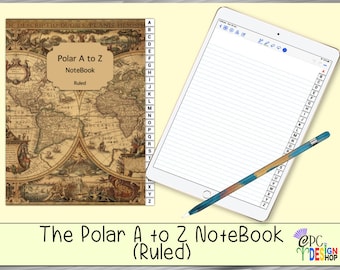 Polar A to Z Digital Notebook for GoodNotes (Plain Ruled)