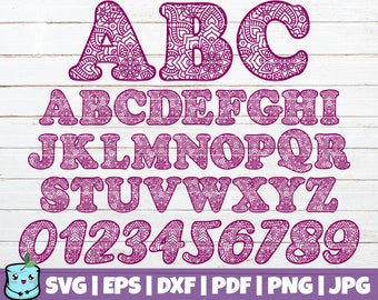 Download Mandala Numbers Svg Etsy