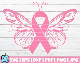 Download Cancer Butterfly Svg Etsy