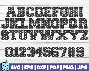 Star Alphabet and Numbers SVG Cut File | commercial use | instant download | Star font | vector | Seamless pattern | digital printable