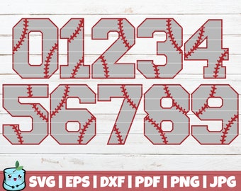 Download Baseball Numbers Svg Etsy