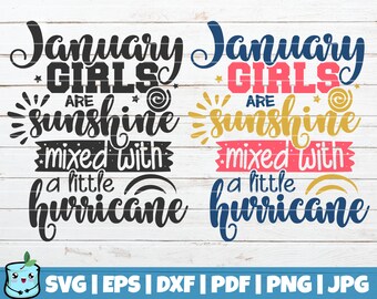 Download January birthday svg | Etsy