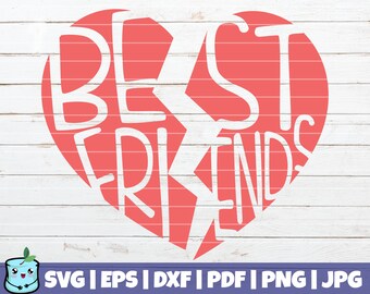 Download Best Friends Heart Svg Etsy
